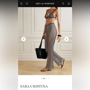 Sara Cristina playa BIKINI SET retail $300 black/white excellent condition